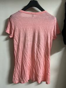 Cute Pink Heart Sequin Tee