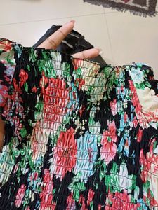 Black Floral Mini Dress