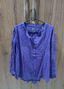 Purple Button-Down Top