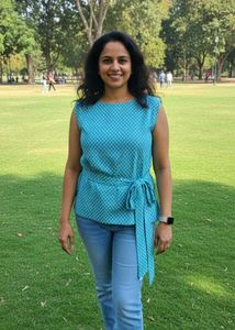 Cute Blue Patterned Top