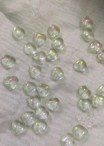 Iridescent Heart Shaped Beads