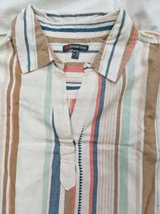 Multicolour Striped Cotton Dress