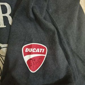 Ducati Tshirt With Leather Print