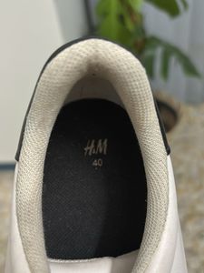 H&amp;M White Leather Sneakers