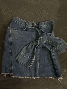 y2k KNOT denim skirt