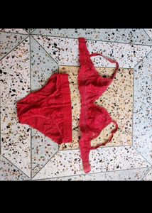 Red Lace Lingerie Set