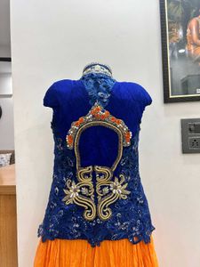 ORANGE Full Length Gown With Jacket