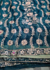 Teal Colour Never Worn Saree