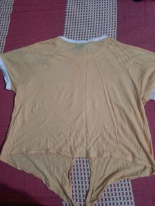 Yellow Tie Knot Top