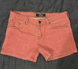 Abelloni denim mini shorts