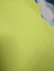 Neon Green Cropped Turtleneck