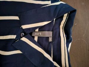 L.O.V Striped Shirt Dress with Tie