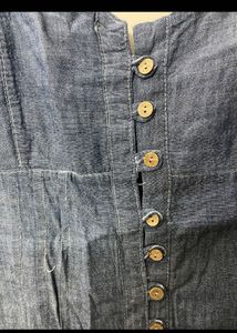 Chic Denim Button-Front Mini Dress