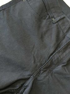 Black Denim High-Waisted Shorts