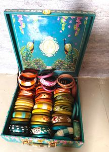 Wooden Colorful Bangle 19 Sets