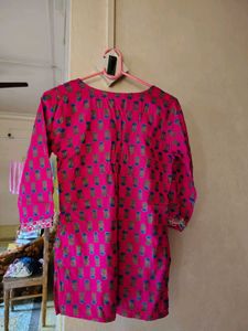 Printed Pink Kurta