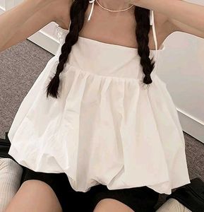 White Babydoll Tank Top