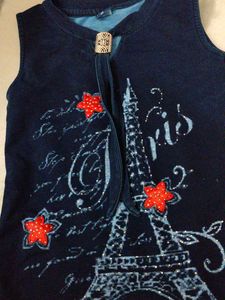 Cute Paris Print Top