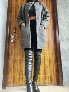 Korean Dark Grey Coat