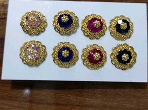 Vintage Gold Tone Flower Earrings