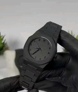 Sleek Black Arabic Numeral Watch
