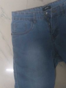 Girls  Short Jeans Of Blue  Colour