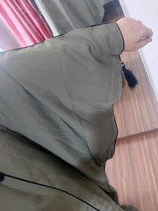 Beautiful Olive Color Kaftani Abaya New
