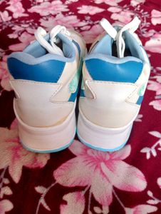 Fila White &amp; Blue Sneakers