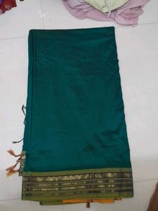 Peacock Green Kalyani Cotton Silk Saree