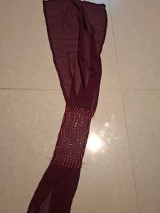 Burgundy Sequin Top &amp; Palazzo Pant Set