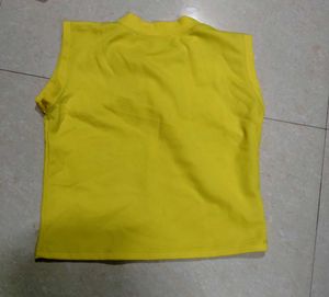Yellow Sleeveless Top