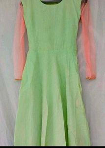 Elegant Green Embroidered gown