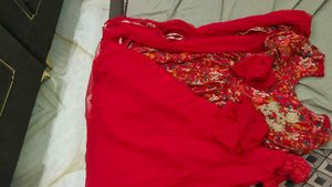 Gorgeous Short Frok Ambrela Plazu With Dupatta