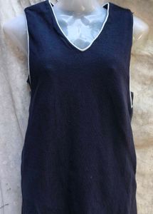 481212. Navy Sleeveless Dress