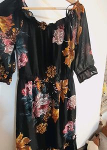 Colourful Black Dress