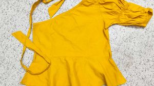 One Shoulder Cinched Waist Top