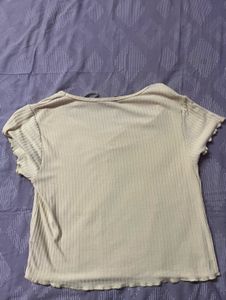 y2k pastel ruffle hem top