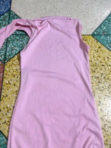 Pink One-Shoulder Dress