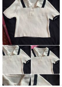 Cute Knit Polo Top