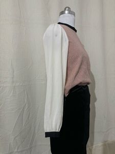 Chic Pink Tweed Blouse