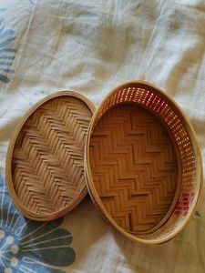 Woven Bamboo Trinket Box 💯💯