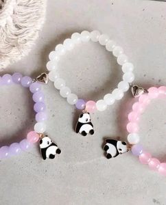 Dainty Daisy,Panda,Hearts, Glass,Marble Beads Brac