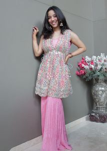 Pink Sharara Set