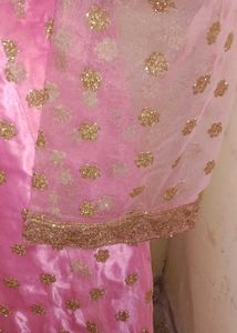 Pink &amp; Gold Embellished Ethnic Gown