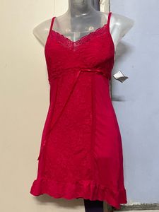 Pintrest Pink Padded Lace Nightslip