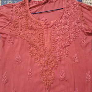 Modal Chikankari Short Kurti