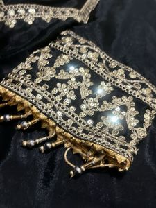 Elegant Black Velvet Dupatta
