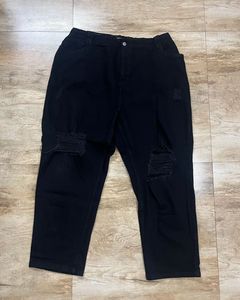 Freakins black Distressed Denims