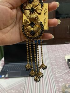Golden black ear rings