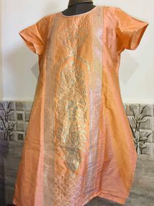 🎁Buy 2, Get 1 Free🎁Peach Embroidered Kurta